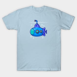 Submarine Cartoon Illustration T-Shirt